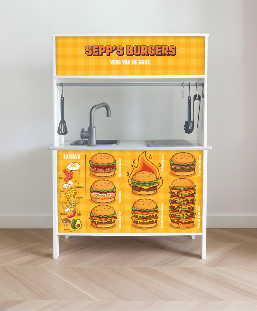 Home 8 Voorbeeld van IKEA Duktig speelkeuken met hamburgers